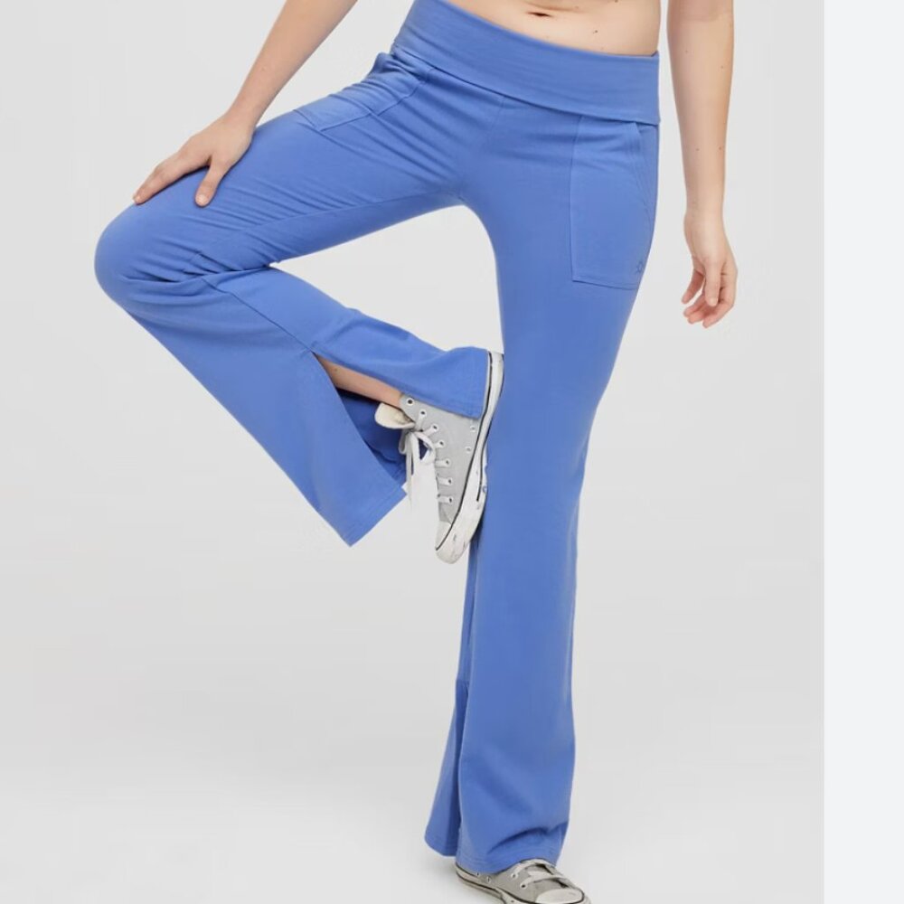 OFFLINE By Aerie OG Foldover High Waisted Slit Flare Legging
